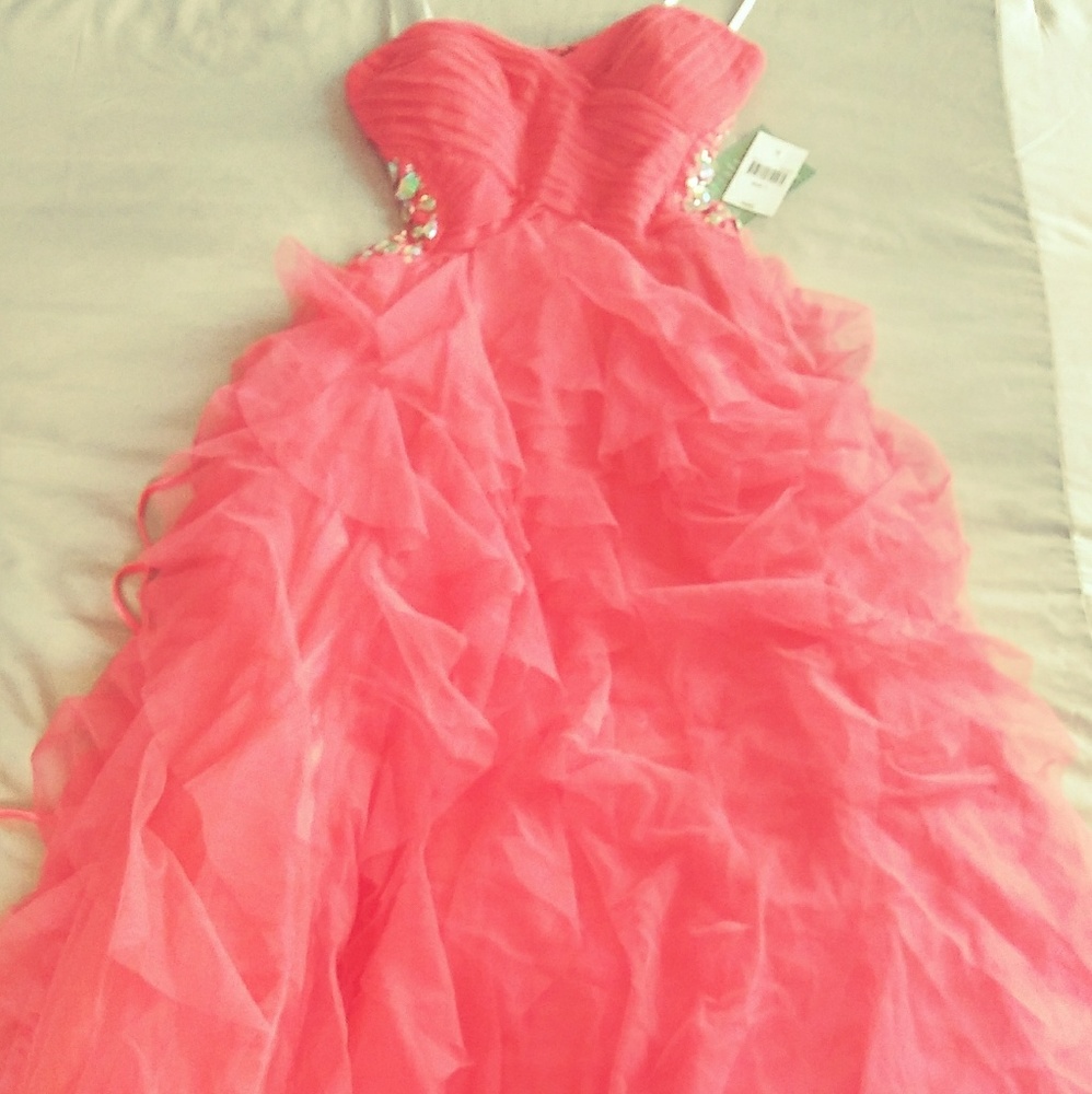 Masquerade pink prom dress